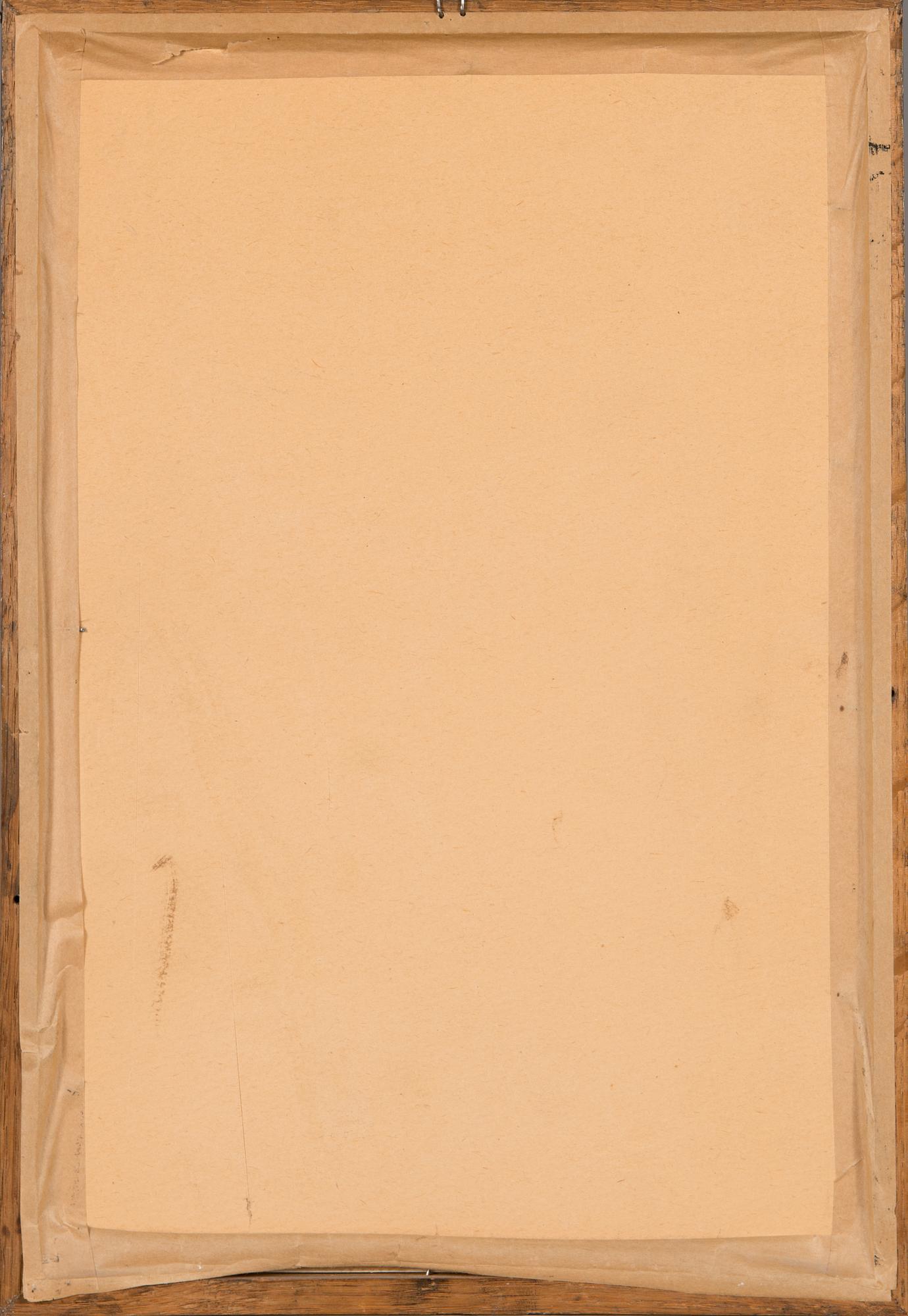 Hugo Simberg, viivasyövytys, laattasigneerattu sekä signeerattu ja päivätty 1909 lyijykynällä.