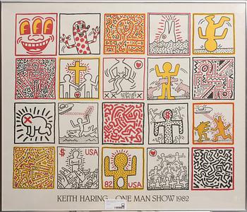 Keith Haring · KEITH HARING, "One man show" 1982. Litografiskt tryck.