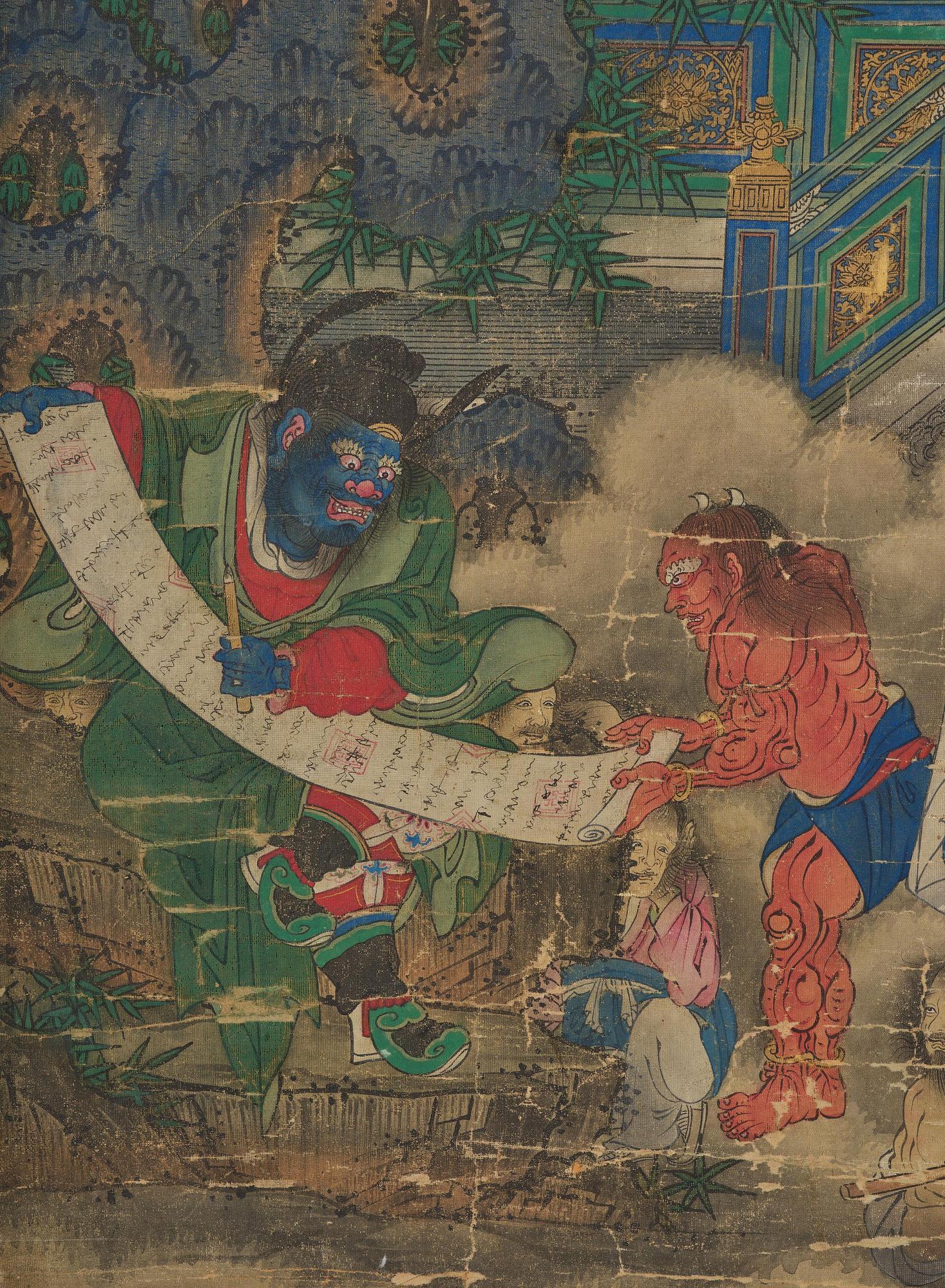 A large painting by anonymous artist, Qing dynasty, 18th/19th century.