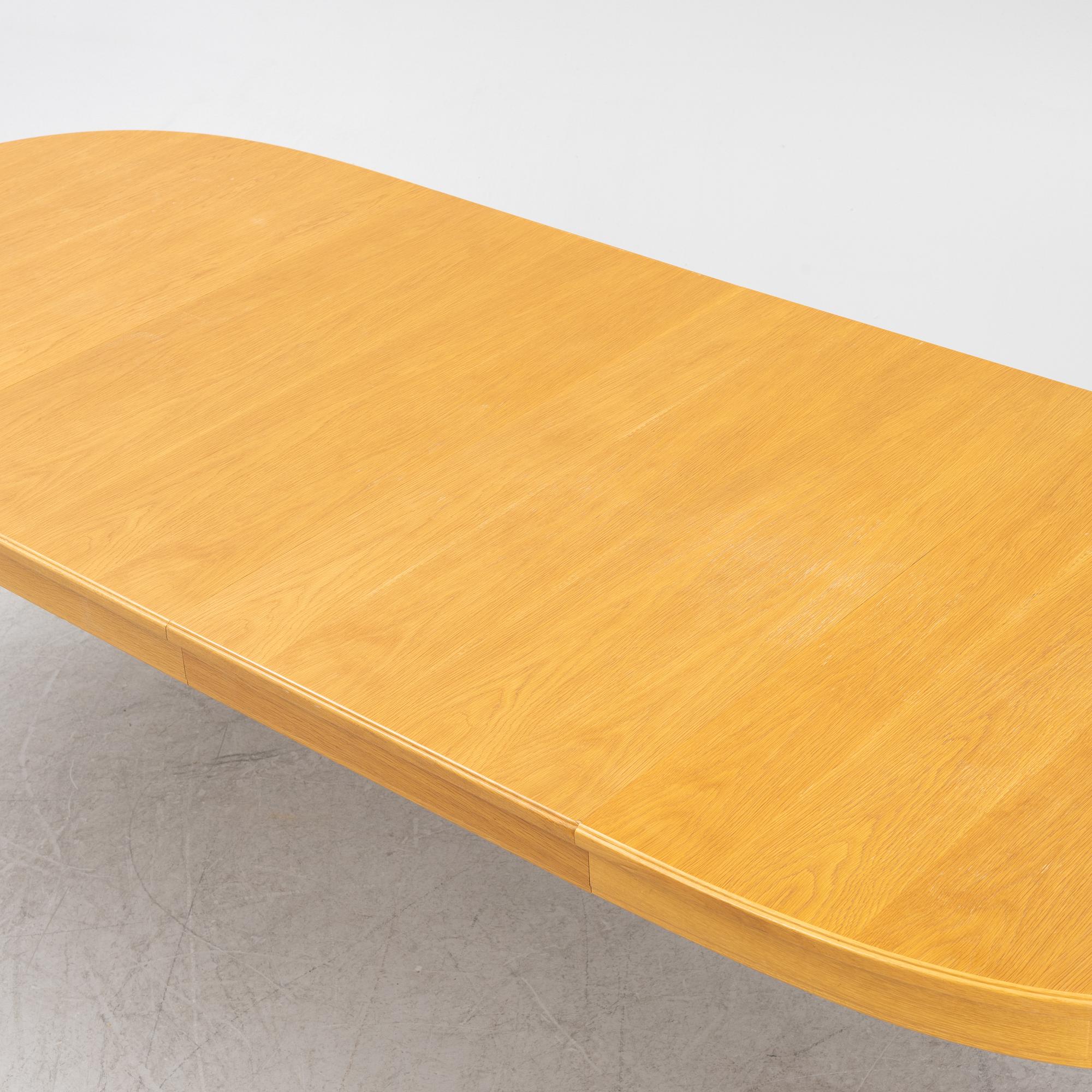 Carl Malmsten, dining table "Herrgården", and chairs, 6 pcs, "Ambassadör".