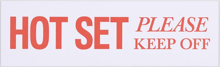 Dan Wolgers, "Hot Set - Please Keep Off".