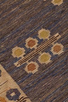 Märta Måås-Fjetterström, A TEXTILE, "Blåklockan", flat weave, ca 185-189 x 80-81 cm, signed MMF.