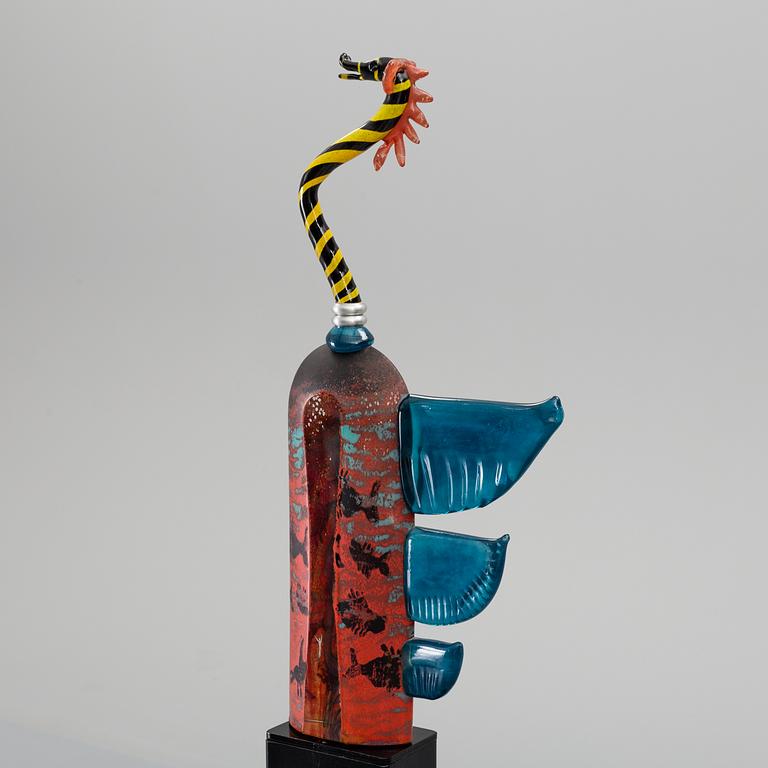 KJELL ENGMAN, a unique glass sculpture for Kosta Boda, Sweden.