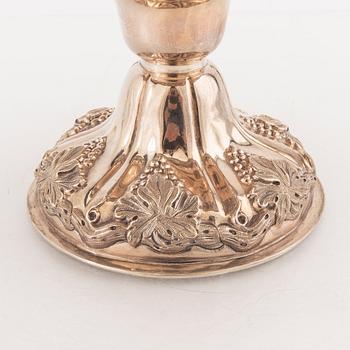 A Swedish 19th century silver bowl on stand mark of C Nyström Stockholm 1845 weight 418 grams.