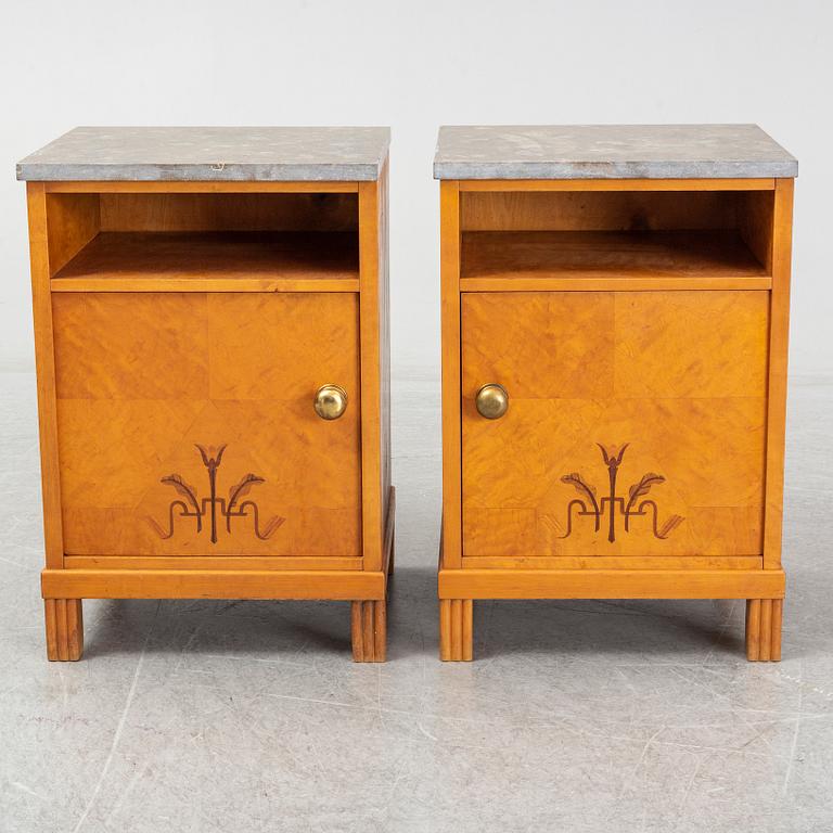 SÄNGBORD, ett par, 1930-tal.