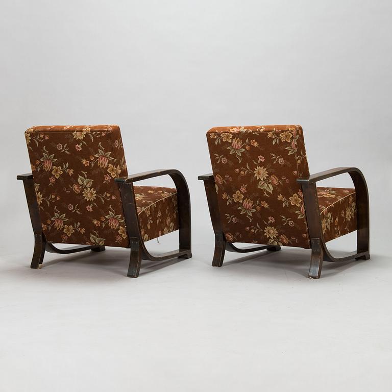 A pair of 1930's '3796' armchairs for Oy Ekwall Ab.