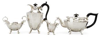 41. An english four pieces coffee- and tea-set, Alfred Clark, London 1905.