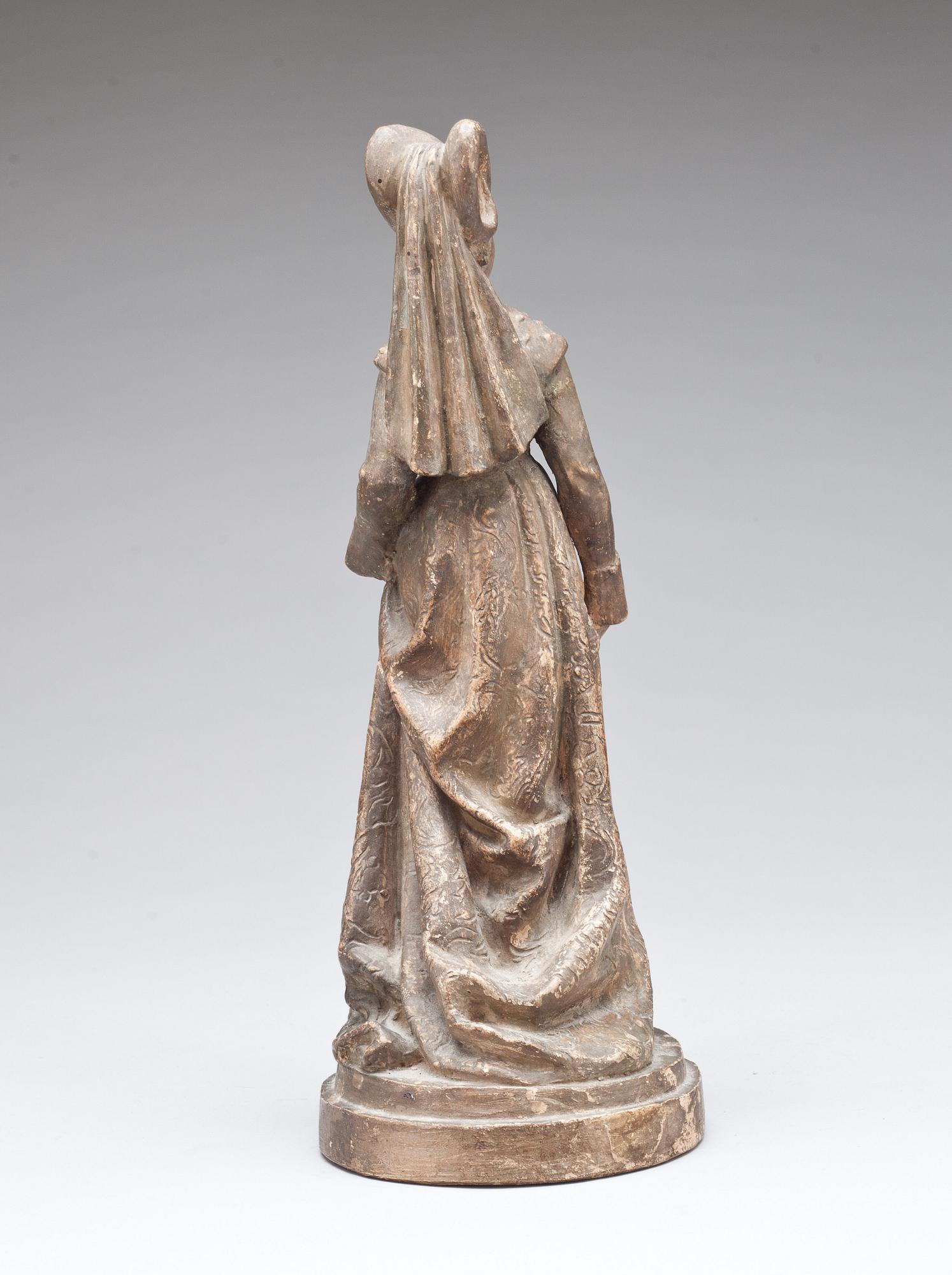 SKULPTUR, terracotta. omkring år 1900.