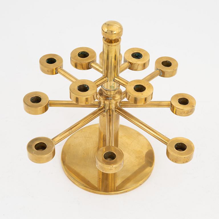 Hans-Agne Jakobsson, a brass candelabrum, model L 126, Markaryd.