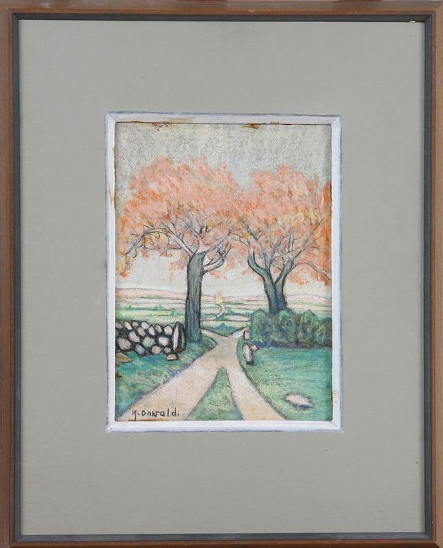 OKÄND KONSTNÄR, blandteknik, sign Oswald?.