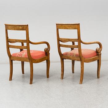 Eight Charles X armchairs, France, first half of the 19th century.
