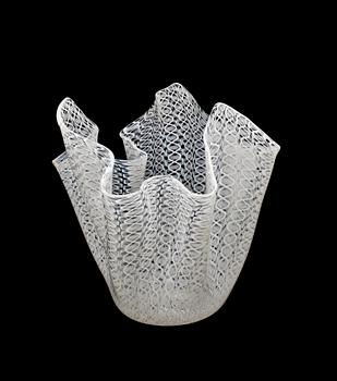 NÄSDUKSSKÅL, glas, "Fazzoletto", Fulvio Bianconi och Paolo Venini, Venini, Murano, Italien.