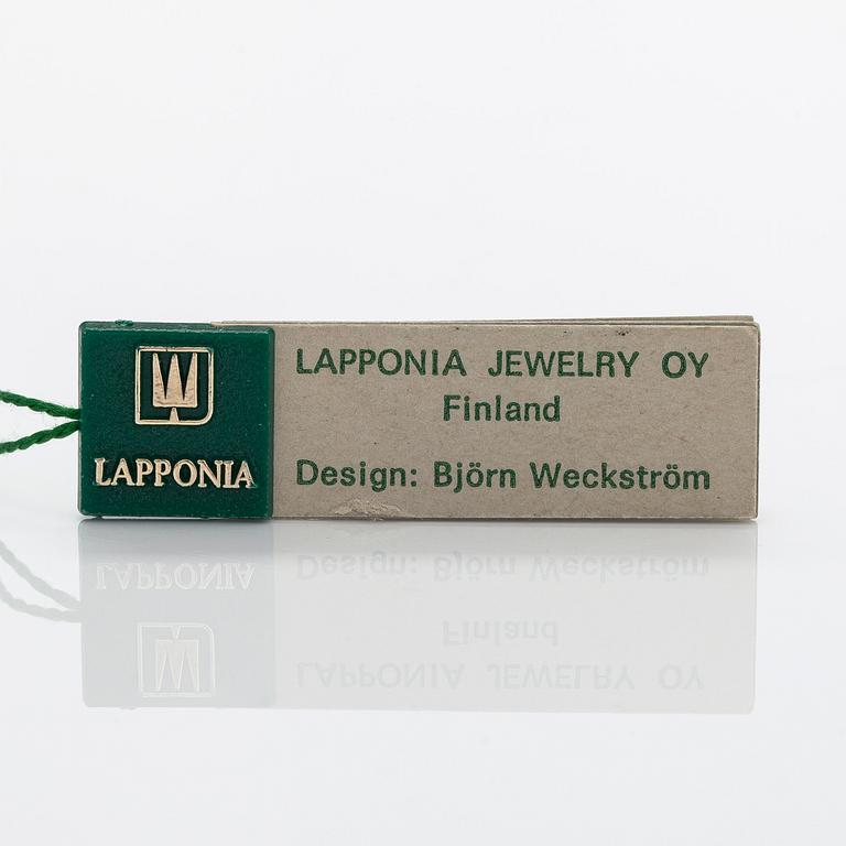 Björn Weckström, an 18K gold 'Silvia' bracelet with diamonds, Lapponia 1982.