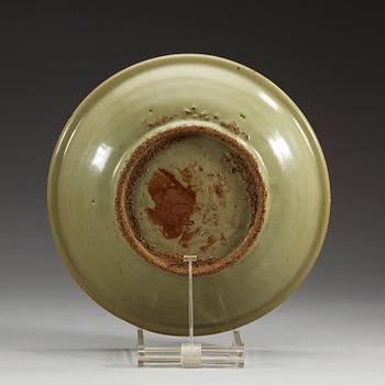 A celadon glazed dish, Ming dynasty (1368-1644).