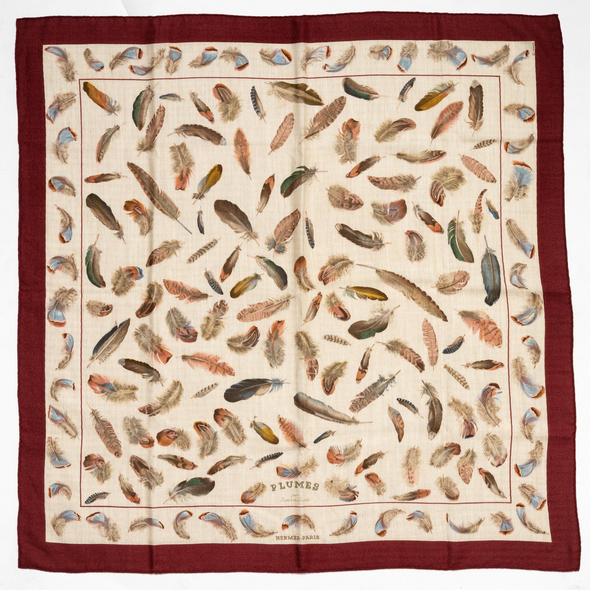 Hermès, sjal, "Plumes".