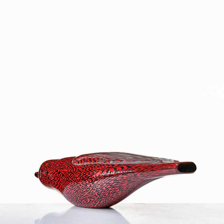 Tyra Lundgren, & Paolo Venini, a "Murrine" swallow /rondine, Venini, Murano, Italy.