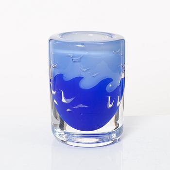 Olle Alberius, a vase, glass, ariel, Orrefors.