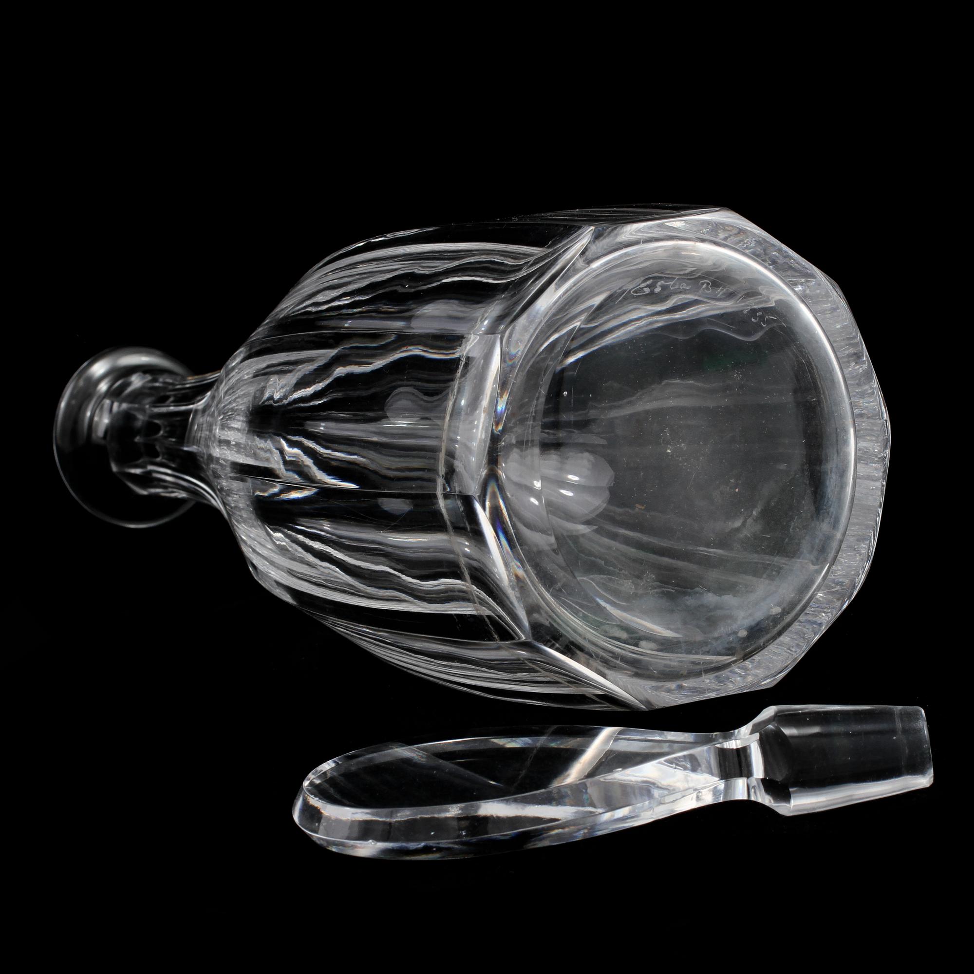 KARAFF, glas, "Karlberg", Elis Bergh, Kosta, 1900-talets andra hälft. .