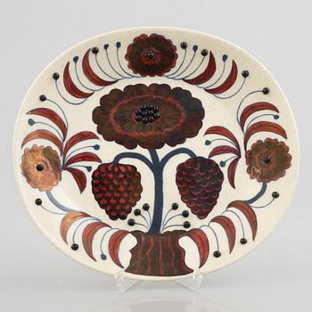 Birger Kaipiainen, a ceramic "rose" dish, Arabia Art, Finland, 1980, numbered 1518/2000.