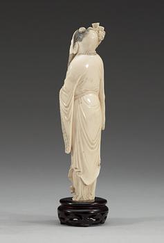 FIGUR, elfenben. Qing dynastin, omkring 1900,