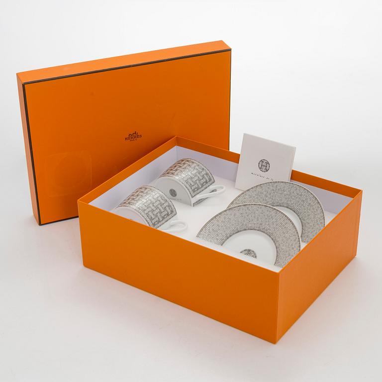 Hermès, koppar med fat, ett par, " Mosaique au 24".