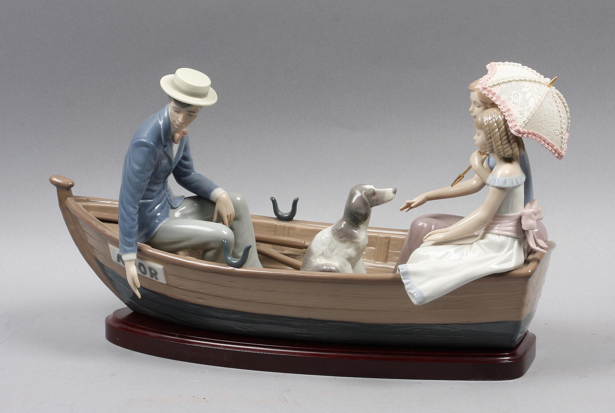 FIGURGRUPP, porslin, Lladro, märkt No 1.906. Tillverkningsår 1991.