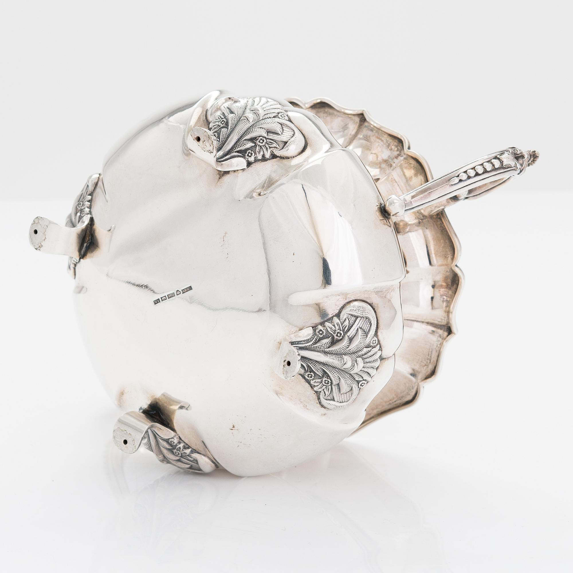 Kaffeservis, 3 delar, silver, Kultakeskus, Tavastehus, Finland 1927.