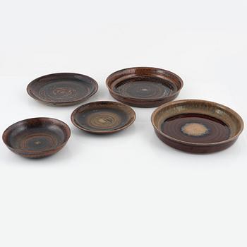 Carl-Harry Stålhane, a 45-piece stoneware "Titan" dinner service, Designhuset, second half of the 20th century.