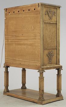 An Axel-Einar Hjorth Swedish Grace bar cabinet 'Caesar', antique patinated birch, Nordiska Kompaniet.