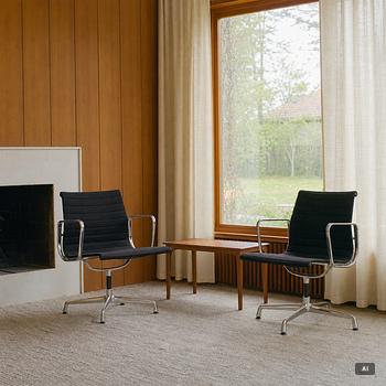 Charles & Ray Eames, A pair of EA 108 armchairs, Vitra.