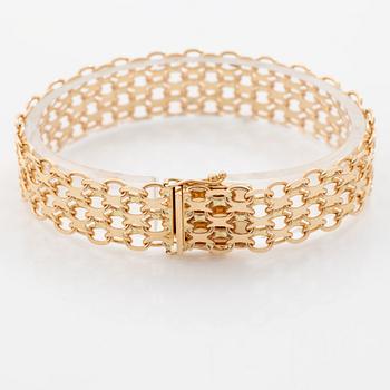 Armband 18K guld, X-länk.