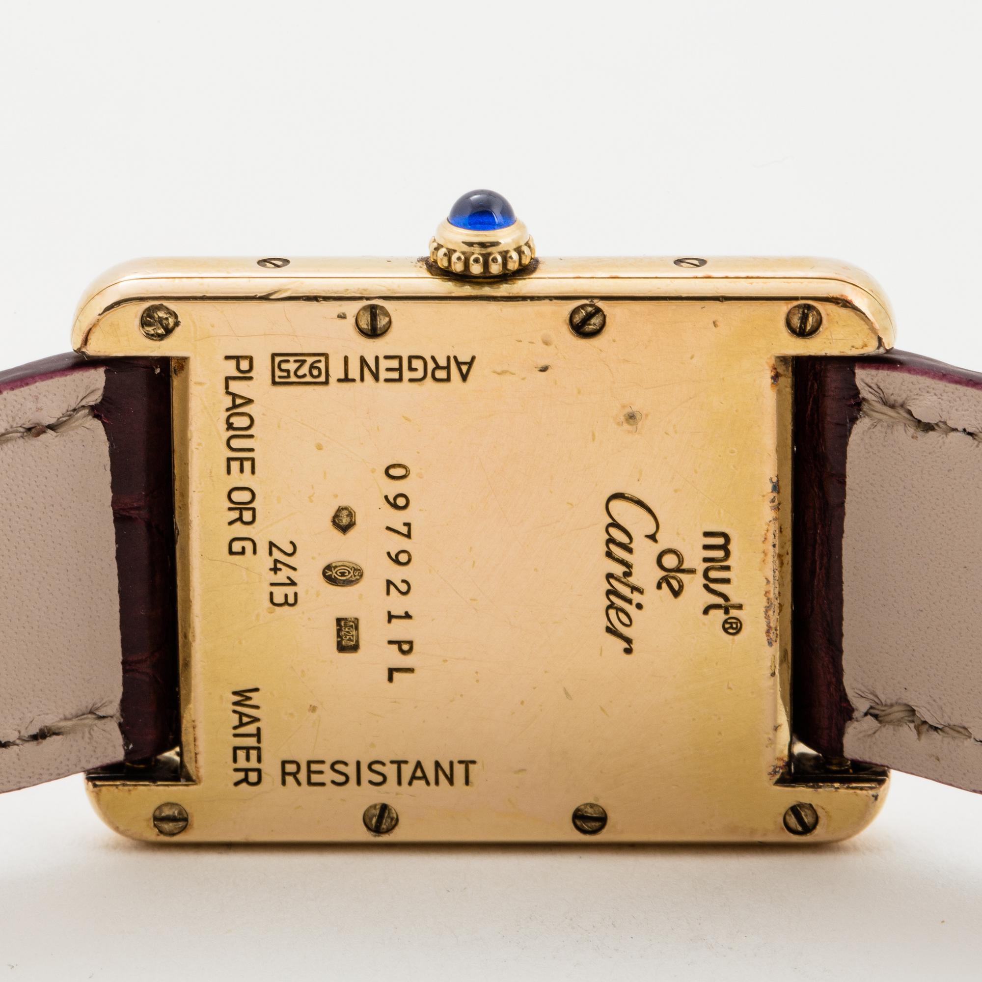 Must de Cartier, Tank Français, wristwatch, 26 x 35 mm.