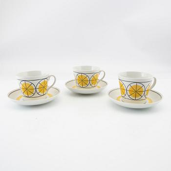 Arthur Percy, artificial cups 3 pcs "Fortuna" Uppsala Ekeby 1950s/60s.