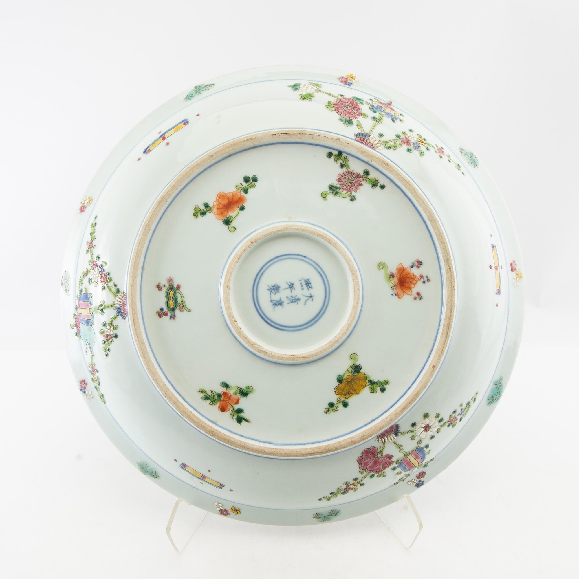 Fat Kina 1900-tal Kangxi-stil porslin.