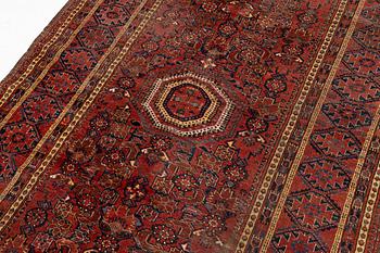 An antique Beshir rug, West Turkmenistan, c. 340 x 169 cm.