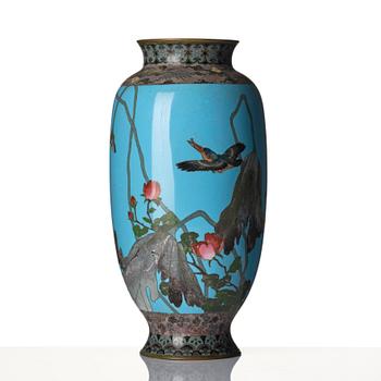 A Japanese cloisonné vase, first part of the 1900s.