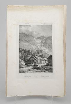 NORSKA UTSIGTER, 10 st, "Lithografierade och Utgifne av M.G. Ankarsvärd", 1830-37.