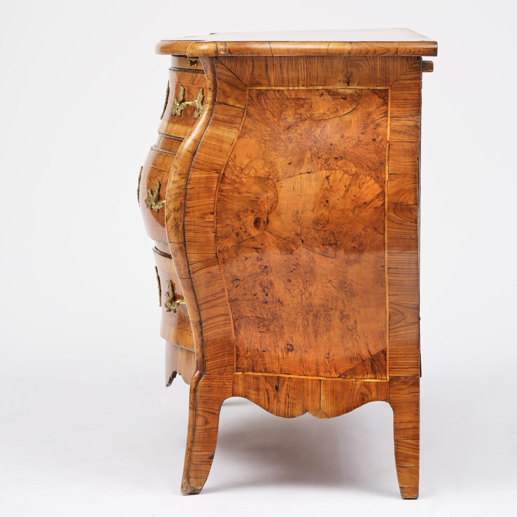 Byrå, Mälardalen, 1700-talets senare del, Rokoko.