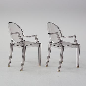 Philippe Starck, stolar ett par, "Louis Ghost", Kartell, formgiven 2002.