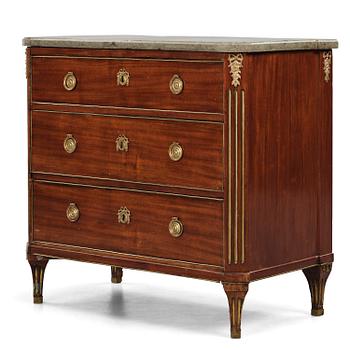 23. A late Gustavian mahogany commode, Stockholm, late 18th century.