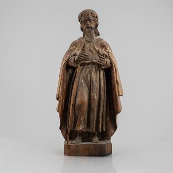 Skulptur, trä, 1700-tal, St Jacob.