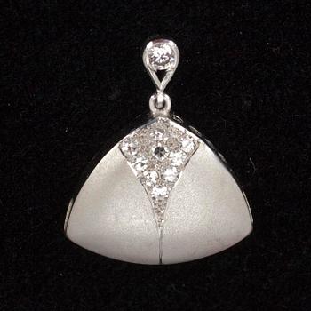 HÄNGE, vitguld 18K, små diamanter, vikt 1,9 g.