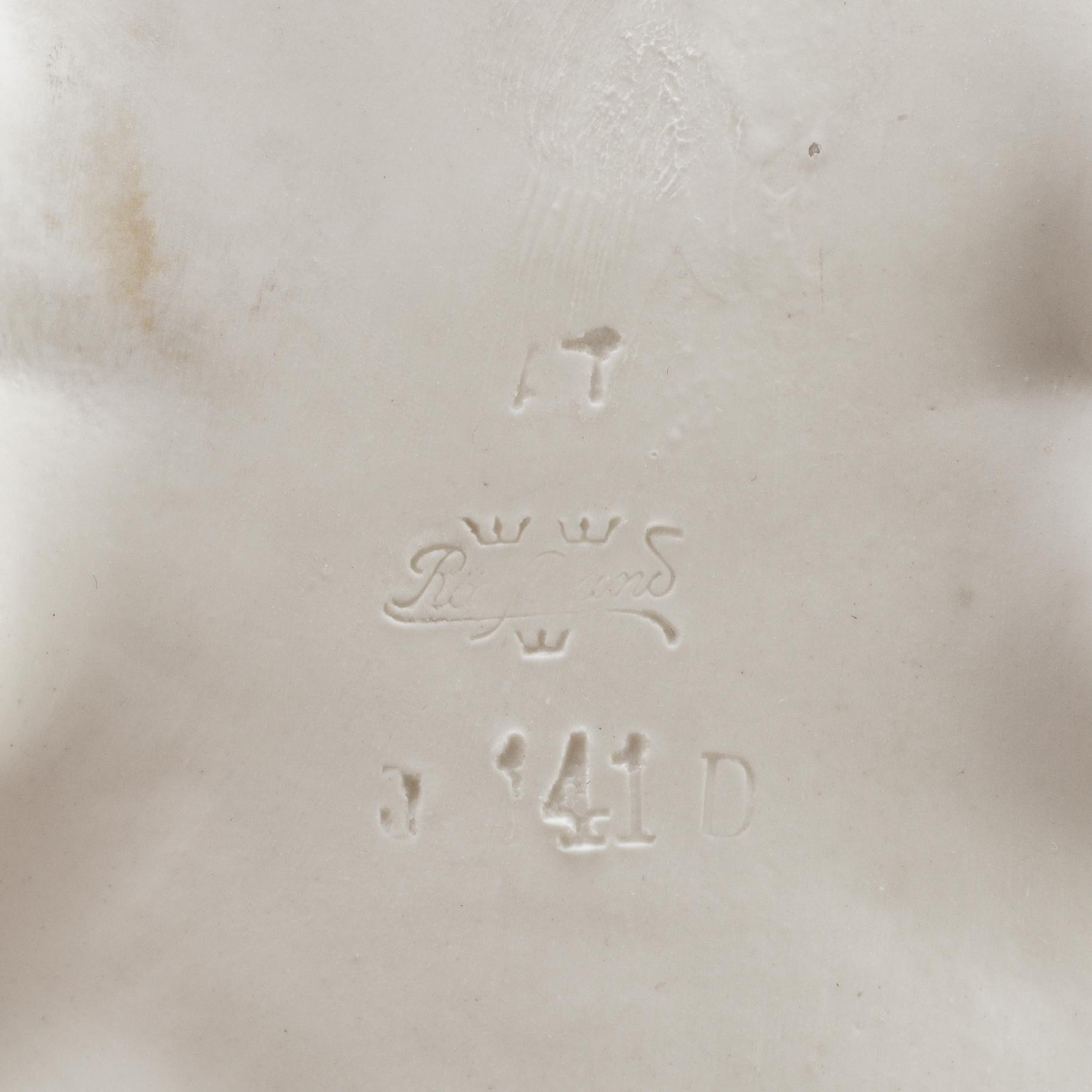 TWO PARIAN BOWLS AND A VAS, Gustafsberg and Rörstrand, ca 1900.