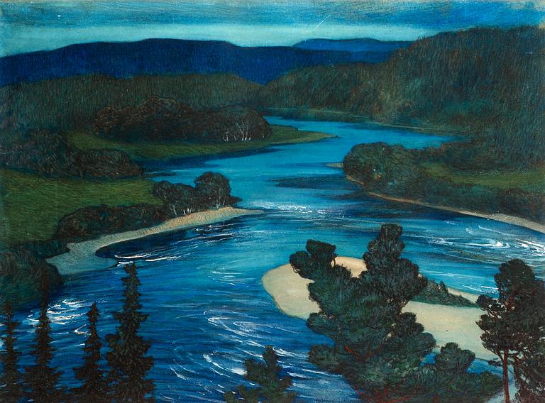 Helmer Osslund, Älvlandskap, Ångermanland.