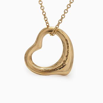 Tiffany & Co, Elsa Peretti, an 18K gold "Open Heart" necklace.