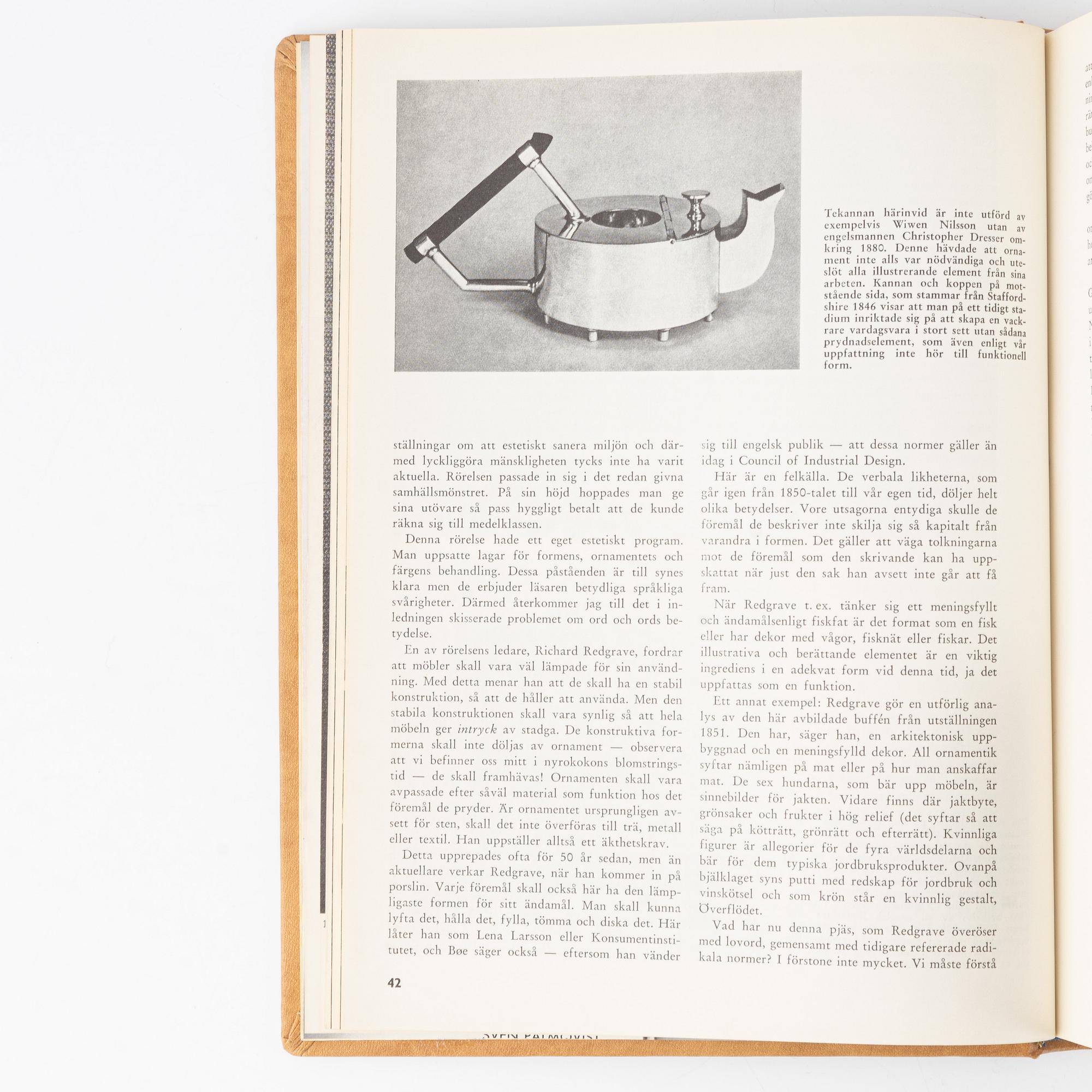 Svenska Slöjdföreningens Tidskrift, 9 band, 1955-1963.