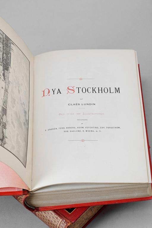 BÖCKER, 2 st, "Gamla Stockholm" och "Nya Stockholm", 1890 resp 1912.