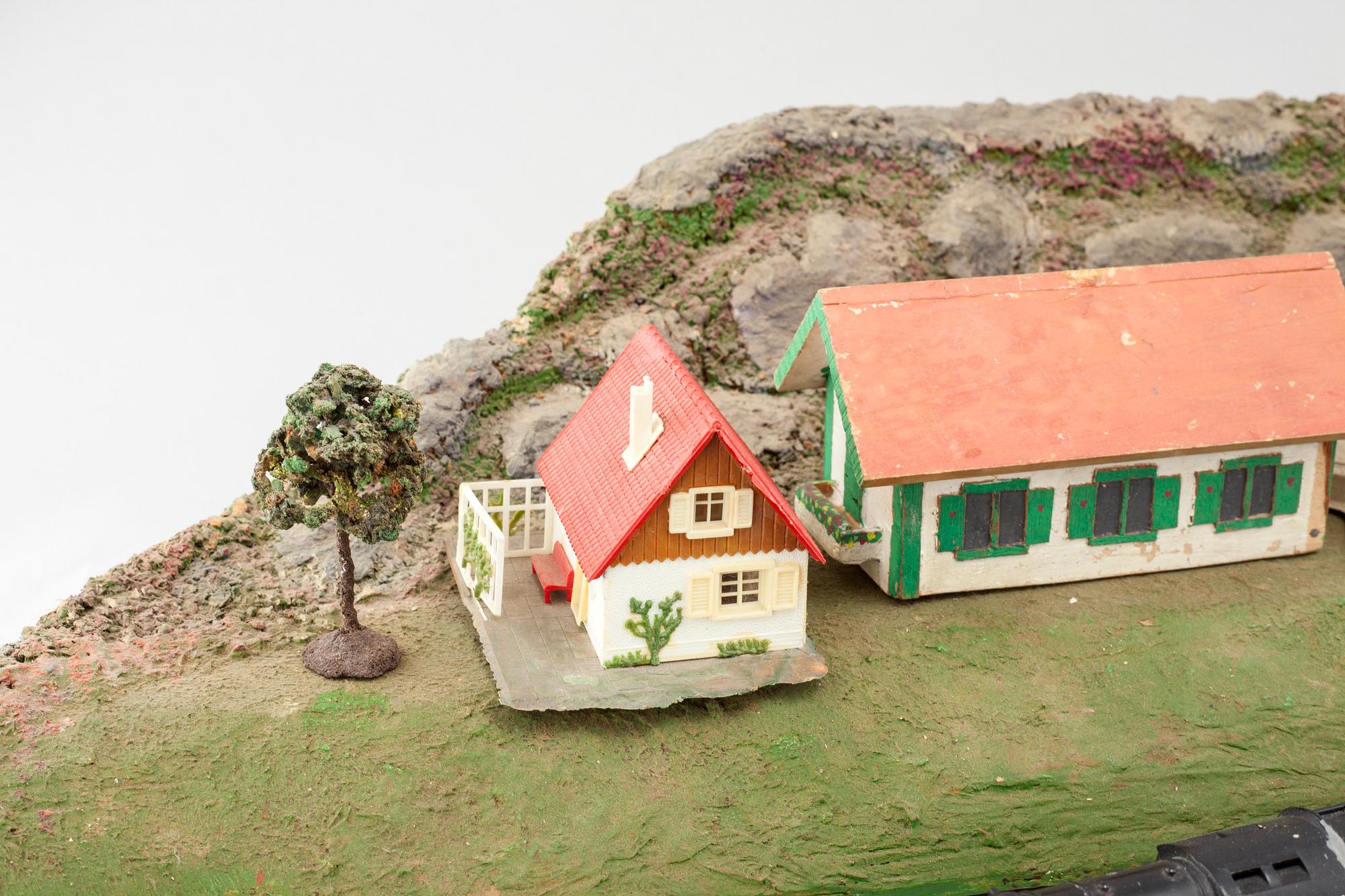 A model train set with accessories, partly Fleischmann, second half of the 20th century.