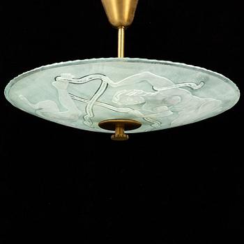 EINAR FORSETH, a glass ceiling light, Glössner, 1945.