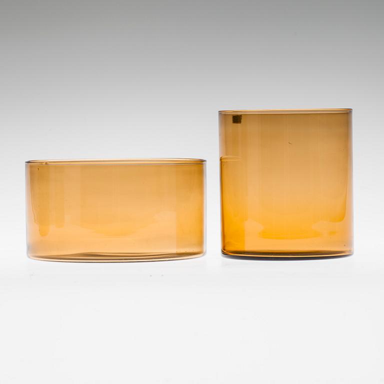 GLASBURKAR, 4 st, "Purtilo", design Kaj Franck. Formgivna 1970-tal.